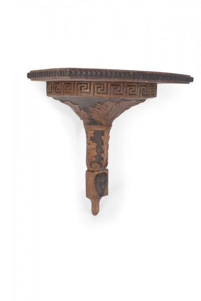 2 Pairs of Neo Classical Style Carved Greek Key and Acanthus Leaf Design Wooden