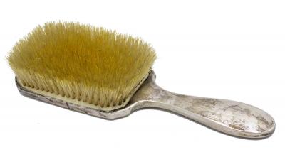 2 Piece English Victorian Silver Brush Set