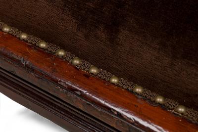 2 Similar English Victorian Brown Upholstered Judges Chairs