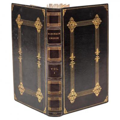 2 Volumes Robert Louis Stevenson Robinson Crusoe