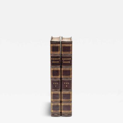 2 Volumes Robert Louis Stevenson Robinson Crusoe
