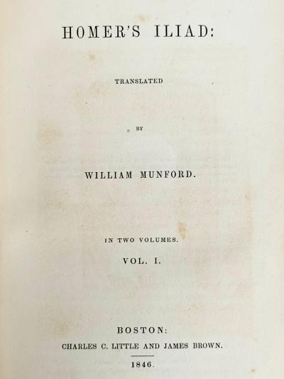 2 vols Homer and William Mumford Homer s Iliad 