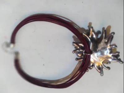 20 Sterling Silver and Amethyst Abstract Statement Necklace