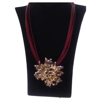 20 Sterling Silver and Amethyst Abstract Statement Necklace