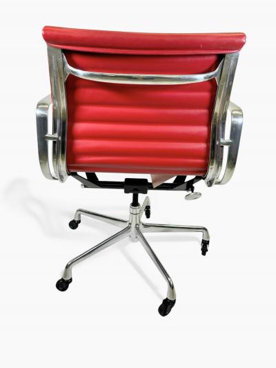 2009 Herman Miller Eames Aluminum Group Management Chair in Red Leather