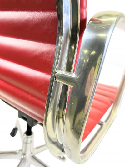 2009 Herman Miller Eames Aluminum Group Management Chair in Red Leather