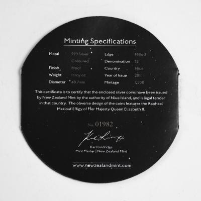 2011 Niue Star Wars 4 1 oz Silver Coin Set Proof Colorized Darth Vader Helmet