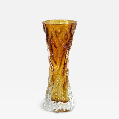 20th Century Ambercolored Art Deco Glass Vase Austria ca 1920