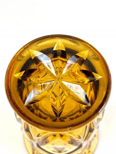 20th Century Ambercolored Art Deco Glass Vase CZ circa 1930