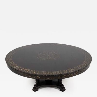 20th Century Anglo Indian Ebonised Centre Table