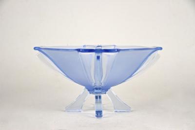 20th Century Art Deco Blue Glass Bowl Austria circa 1920