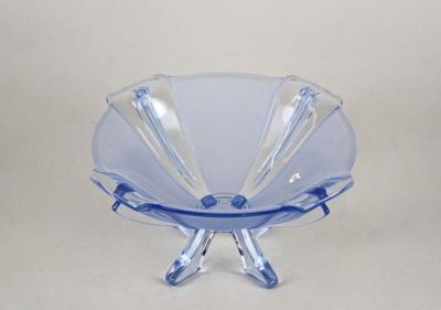 20th Century Art Deco Blue Glass Bowl Austria circa 1920