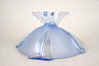 20th Century Art Deco Blue Glass Bowl Austria circa 1920