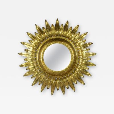 20th Century Art Deco Gilt Sunburst Wall Mirror France circa 1920