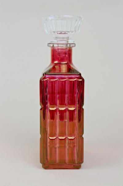 20th Century Art Deco Glass Decanter or Liquor Bottle Austria ca 1930
