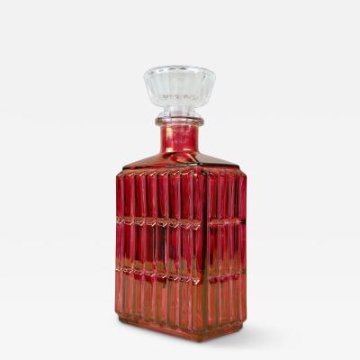 20th Century Art Deco Glass Decanter or Liquor Bottle Austria ca 1930