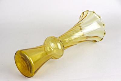 20th Century Art Deco Glass Vase Amber Colored Austria ca 1920