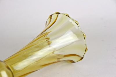 20th Century Art Deco Glass Vase Amber Colored Austria ca 1920