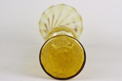 20th Century Art Deco Glass Vase Amber Colored Austria ca 1920