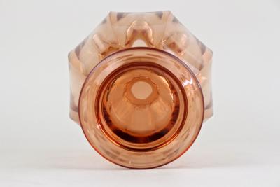 20th Century Art Deco Glass Vase Corall Colored Austria ca 1920