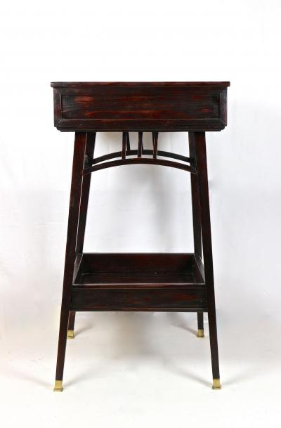 20th Century Art Nouveau Beechwood Pedestal Flower Tub Mahogany ca 1905