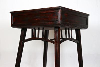 20th Century Art Nouveau Beechwood Pedestal Flower Tub Mahogany ca 1905