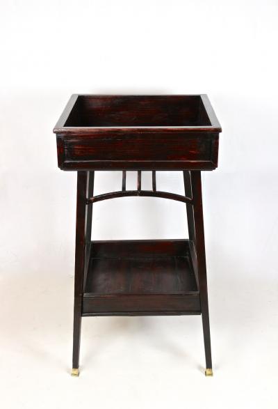 20th Century Art Nouveau Beechwood Pedestal Flower Tub Mahogany ca 1905