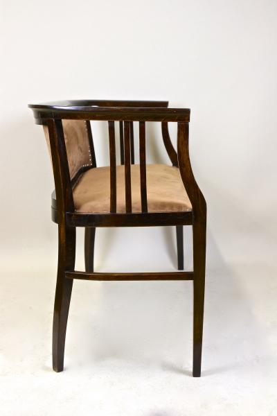 20th Century Art Nouveau Bentwood Bench newly upholstered Austria circa 1910