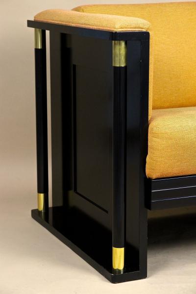 20th Century Art Nouveau Black Armchair School Of Josef Hoffmann AT ca 1910