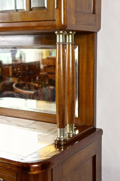 20th Century Art Nouveau Cabinet Buffet by H B ck Mahogany Austria ca 1910