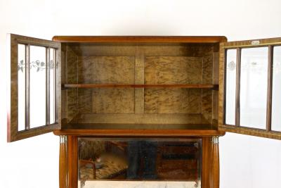 20th Century Art Nouveau Cabinet Buffet by H B ck Mahogany Austria ca 1910