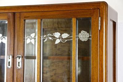 20th Century Art Nouveau Cabinet Buffet by H B ck Mahogany Austria ca 1910