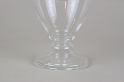 20th Century Art Nouveau Clear Glass Vase Ruffled Edge Austria circa 1910