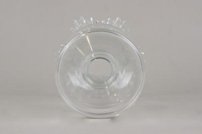 20th Century Art Nouveau Clear Glass Vase Ruffled Edge Austria circa 1910