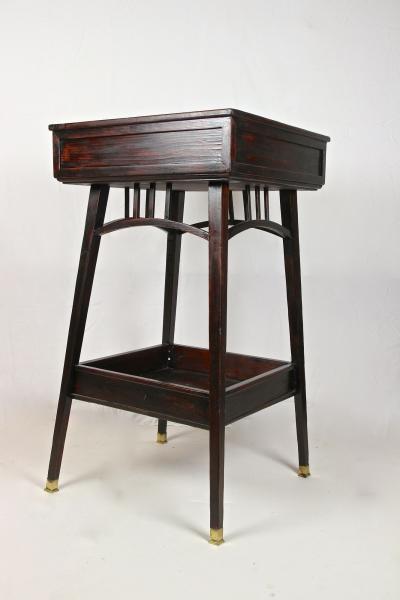20th Century Art Nouveau Flower Stand Pedestal Beechwood Austria ca 1905