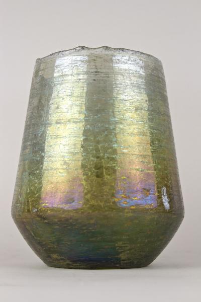 20th Century Art Nouveau Glass Vase Iridescent Bohemia ca 1910