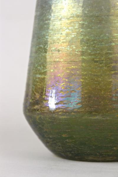 20th Century Art Nouveau Glass Vase Iridescent Bohemia ca 1910