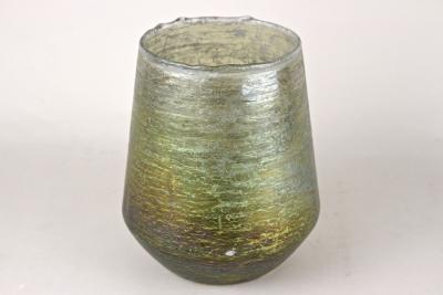 20th Century Art Nouveau Glass Vase Iridescent Bohemia ca 1910