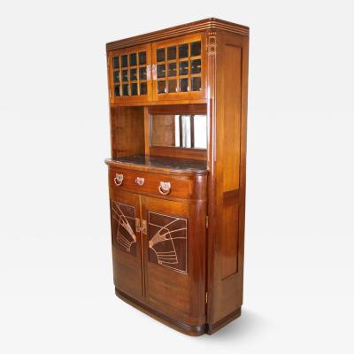 20th Century Art Nouveau Mahogany Cabinet Buffet by August Ungeth m AT ca 1900