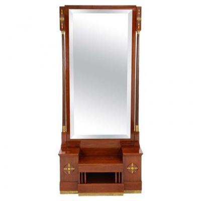 20th Century Art Nouveau Mahogany Mirror Console by J J Hermann AT ca 1905