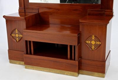 20th Century Art Nouveau Mahogany Mirror Console by J J Hermann AT ca 1905