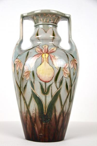 20th Century Art Nouveau Majolica Vase by Gerbing Stephan AT ca 1910