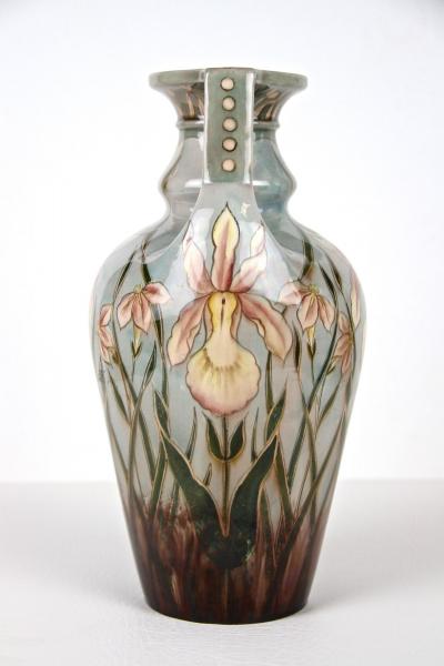 20th Century Art Nouveau Majolica Vase by Gerbing Stephan AT ca 1910