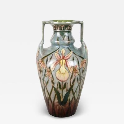20th Century Art Nouveau Majolica Vase by Gerbing Stephan AT ca 1910