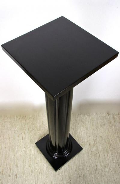 20th Century Art Nouveau Pedestal or Column ebonized handcarved AT ca 1900