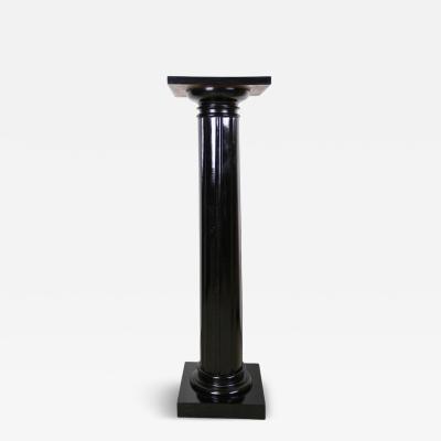 20th Century Art Nouveau Pedestal or Column ebonized handcarved AT ca 1900