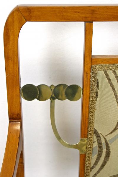 20th Century Art Nouveau Salon Suite With Brass Elements Austria ca 1910