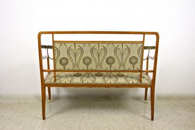 20th Century Art Nouveau Salon Suite With Brass Elements Austria ca 1910
