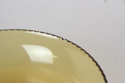 20th Century Art Nouveau Silver Basket With Ambercolored Glass Bowl AT ca 1900