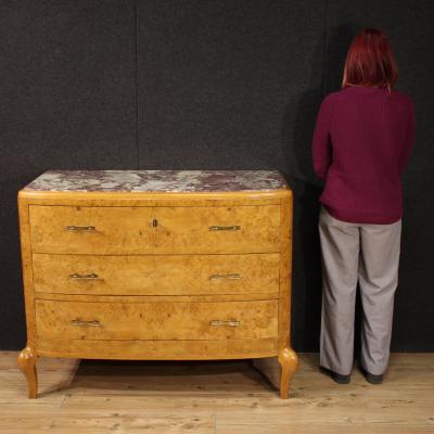 20th Century Birch Wood Dresser with Marble Top